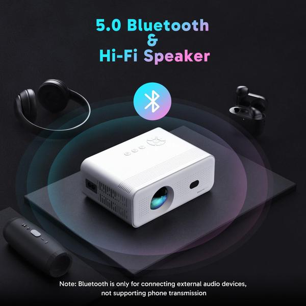 Imagem de Mini projetor Electric Focus 12000L FHD 1080P 5G WiFi 6 Bluetooth