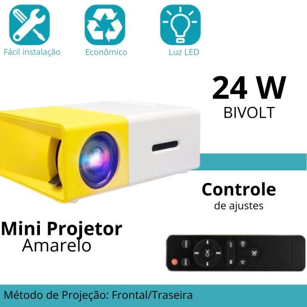 Imagem de Mini Projetor Filme Hd Lcd Hdmi Datashow Full Hd Portátil 400 Lumens