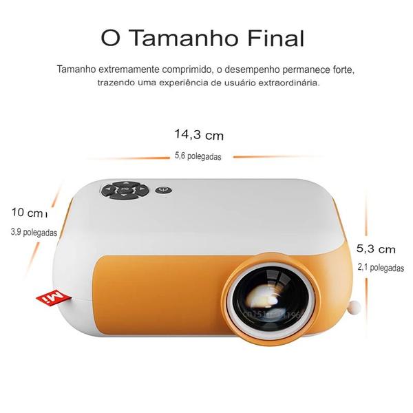 Mini Projetor LED portátil, A10, 3D, Vídeo, Casa, Cinema, Smart TV Box, 1080P, 4K Via Porta HD Imagem de Mini Projetor LED portátil, A10, 3D, Vídeo, Casa, Cinema, Smart TV Box, 1080P, 4K Via Porta HD