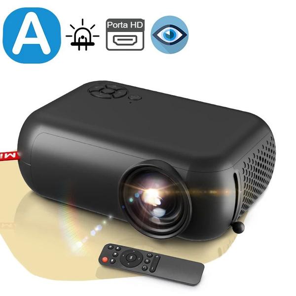 Mini Projetor LED portátil, A10, 3D, Vídeo, Casa, Cinema, Smart TV Box, 1080P, 4K Via Porta HD Imagem de Mini Projetor LED portátil, A10, 3D, Vídeo, Casa, Cinema, Smart TV Box, 1080P, 4K Via Porta HD