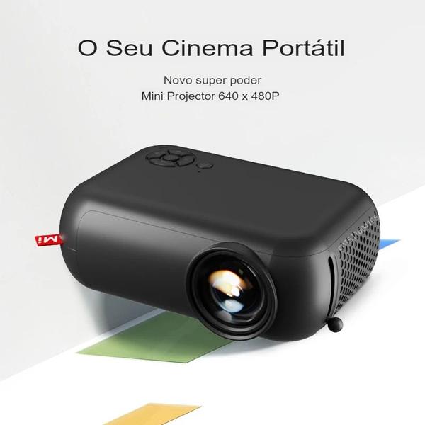 Mini Projetor LED portátil, A10, 3D, Vídeo, Casa, Cinema, Smart TV Box, 1080P, 4K Via Porta HD Imagem de Mini Projetor LED portátil, A10, 3D, Vídeo, Casa, Cinema, Smart TV Box, 1080P, 4K Via Porta HD
