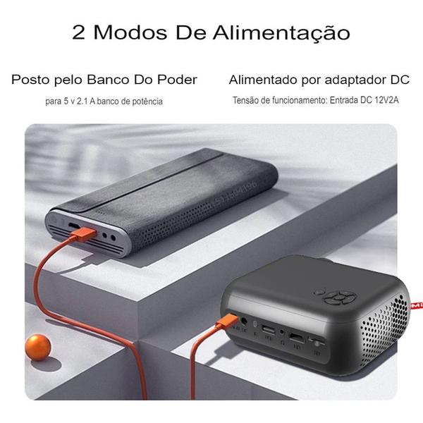 Mini Projetor LED portátil, A10, 3D, Vídeo, Casa, Cinema, Smart TV Box, 1080P, 4K Via Porta HD Imagem de Mini Projetor LED portátil, A10, 3D, Vídeo, Casa, Cinema, Smart TV Box, 1080P, 4K Via Porta HD
