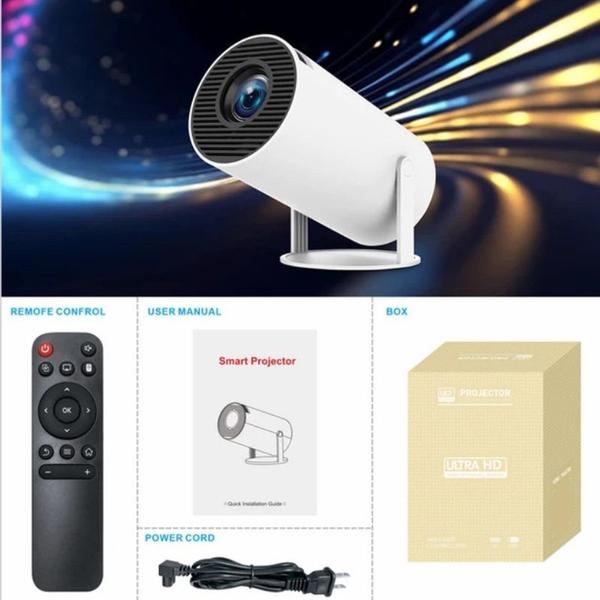 Imagem de Mini Projetor Portátil Hy300 4K Android 11 WiFi 5G Bluetooth HDMI - Cinema Em Casa Com 8000 Lumens E 1080P Full HD