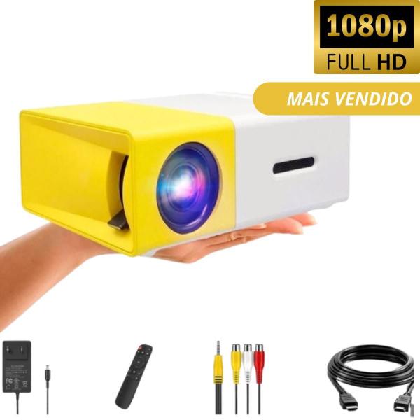 Imagem de Mini Projetor Portátil Led 1080P 600 Lúmens Yg300 Haiz