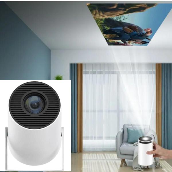 Imagem de Mini Projetor Smart 4k Wifi 1080p HD HY300 Cor Branco brilho otimizado