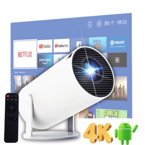 Imagem de Mini Projetor Smart 4k Wifi 1080p HD HY300 Cor Branco conectividade fácil