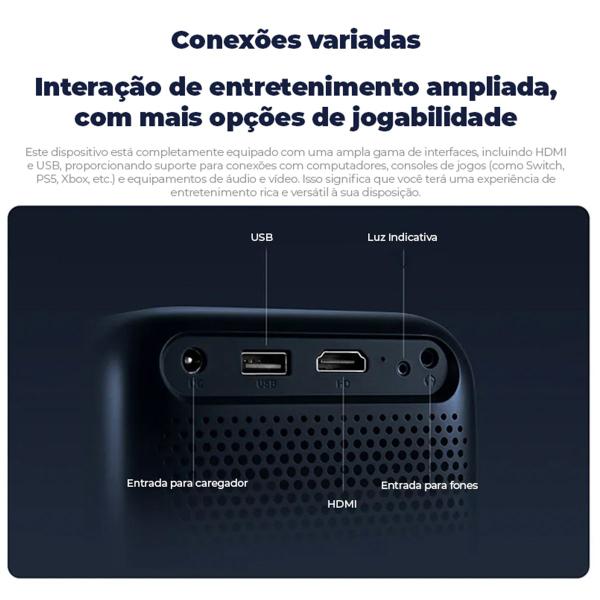 Imagem de Mini Projetor Wanbo T2 Max Smart Android Nova Versão 450 Ansi Fullhd 4k Bluetooth Wifi Led Bivolt