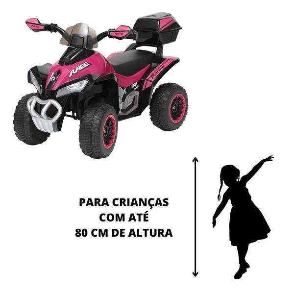 Imagem de Mini Quadriciclo Elétrico Infantil 6V com Fárois Led