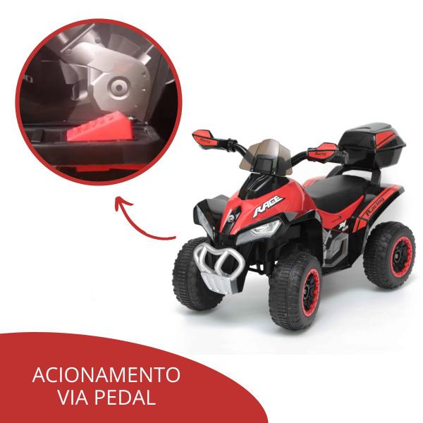 Imagem de Mini Quadriciclo Elétrico Infantil 6v Vermelho C/ Inmetro