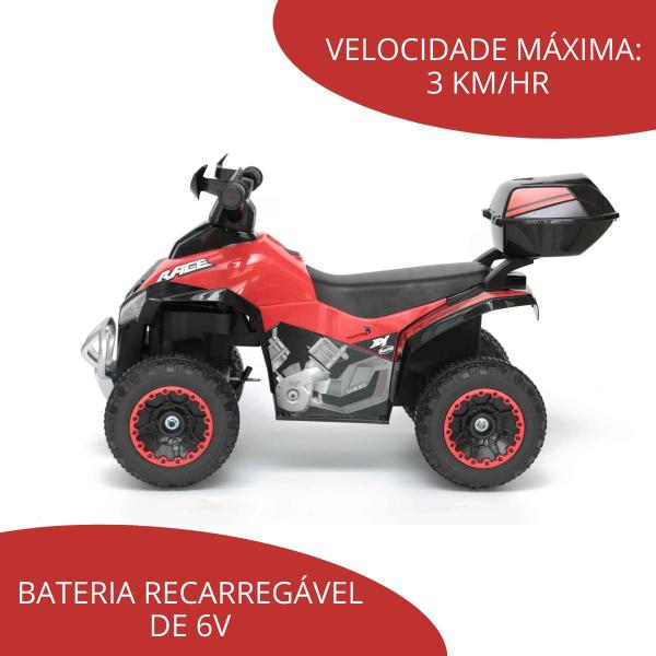 Imagem de Mini Quadriciclo Infantil Elétrico 6V C/ Bagageiro Importway