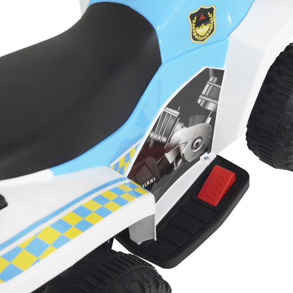 Imagem de Mini Quadriciclo Moto Elétrica Criança Infantil Bateria 6V Luz Som Bivolt Branco Brinqway BW-129 BR