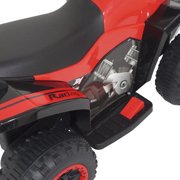 Imagem de Mini Quadriciclo Moto Elétrica Criança Infantil Bateria 6V Luz Som Bivolt Vermelho Brinqway BW-129 V