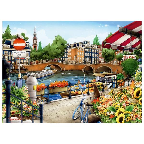 Mini Quebra-cabeça 500 peças Amsterdam - Grow Imagem de Mini Quebra-cabeça 500 peças Amsterdam