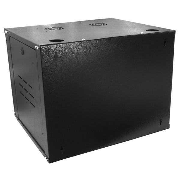 Imagem de Mini Rack 8Ux370mm de Parede Para Servidor Data Center Padrão 19'' Armário Gabinete Para Cabeamento Estruturado e CFTV Preto - Pier Telecom