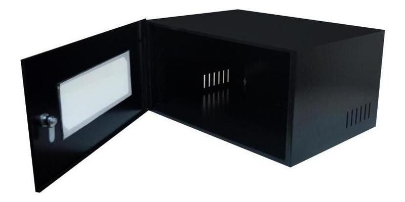 Imagem de Mini Rack Organizador Cftv 5u 350mm Porta Acrílica Max