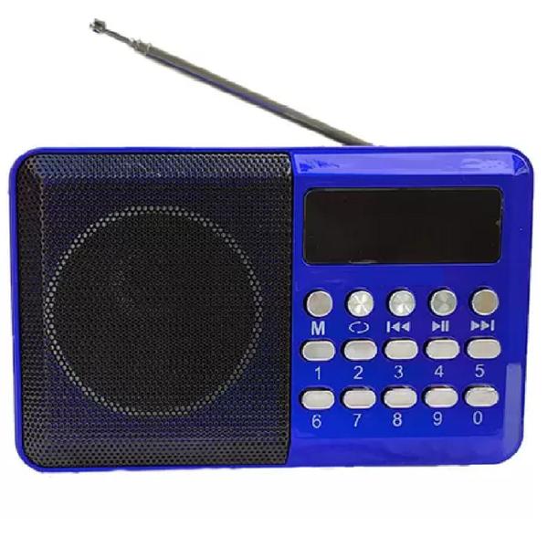 Imagem de Mini Radio Digital Bluetooh  de Bolso Recarregável Entrada Fone P2 Usb Cartão + Fone de Ouvido