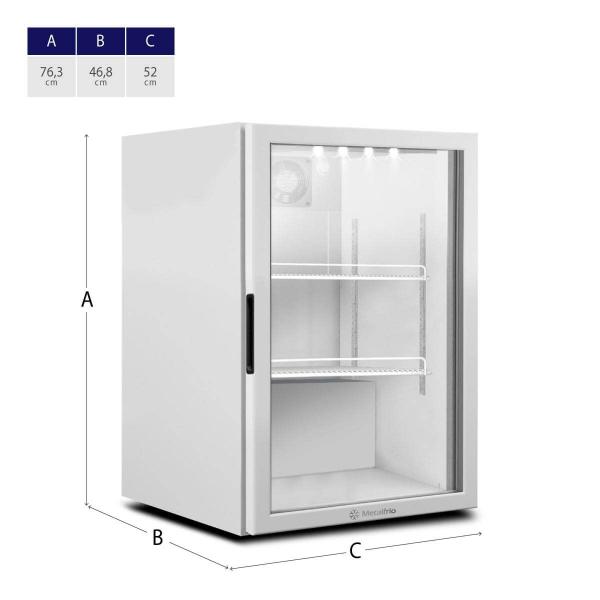 Imagem de Mini refrigerador porta de vidro vb11rb - metalfrio