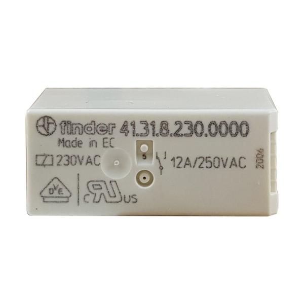 Imagem de Mini Relé  1 Contato Reversível 12A 230Vca Compatível com a base da Série 95  41.31.8.230.0000   Finder