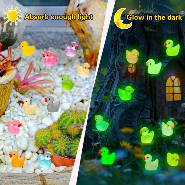 Imagem de Mini Resin Ducks GWAHSA Luminous 240 unidades para decoração de casa de bonecas