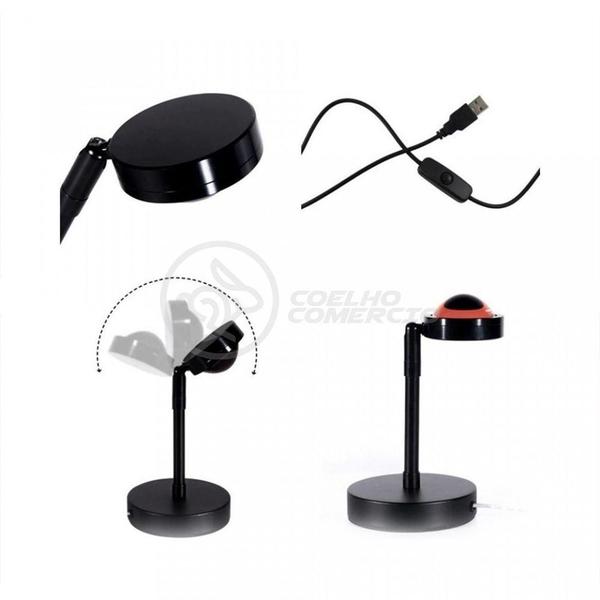 Mini Ring Light Sunset Projetor Lâmpada Tiktok Usb Arco Íris - AQUILAE Imagem de Mini Ring Light Sunset Projetor Lâmpada Tiktok Usb Arco Íris