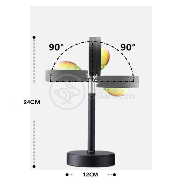 Imagem de Mini Ring Light Sunset Projetor Lâmpada TikTok USB Presente Dia dos Namorados - Arco Íris