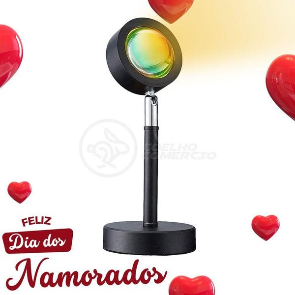 Imagem de Mini Ring Light Sunset Projetor Lâmpada Usb Vermelho