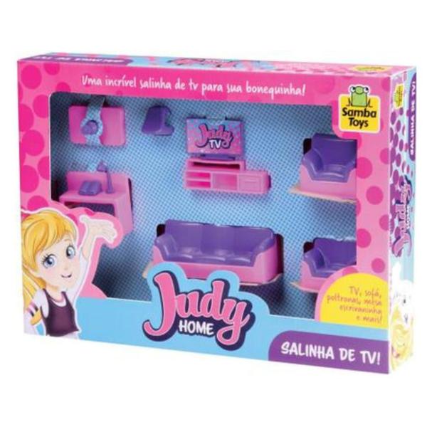 Imagem de Mini Salinha De Tv Com Acessórios Judy Home - Samba Toys