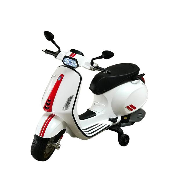 Imagem de Mini Scooter Vespa Elétrica Piaggio Branca 12v Moto Infantil