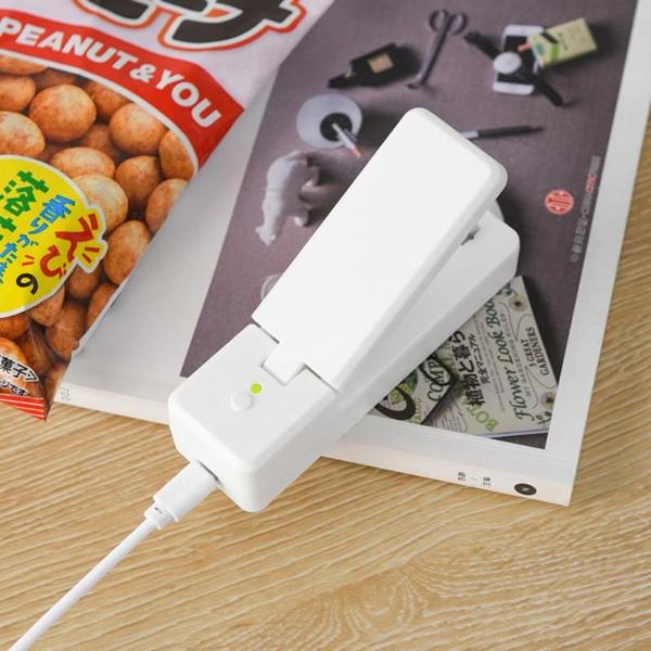 Imagem de Mini Seladora Portátil USB para Sacos de Lanche - Aquecedor com Estojo Plástico