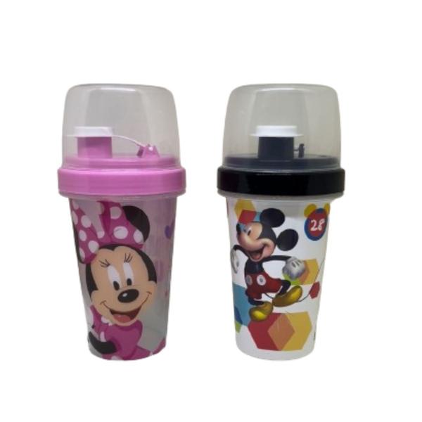 Imagem de Mini Shakeira Infantil Tampa Giratória Mickey Minnie 320ml