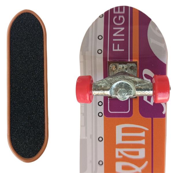 Imagem de Mini Skate de Dedo Fingerboard Lixa Infantil Com Acessórios Montar e Desmontar