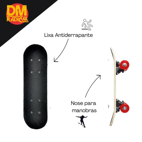 Imagem de Mini Skate Infantil Dinossauro Menino + Kit Proteção-Dm toy