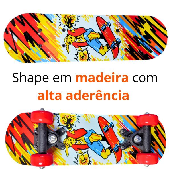 Imagem de Mini Skate Infantil Estampado Radical Até 30 Kg