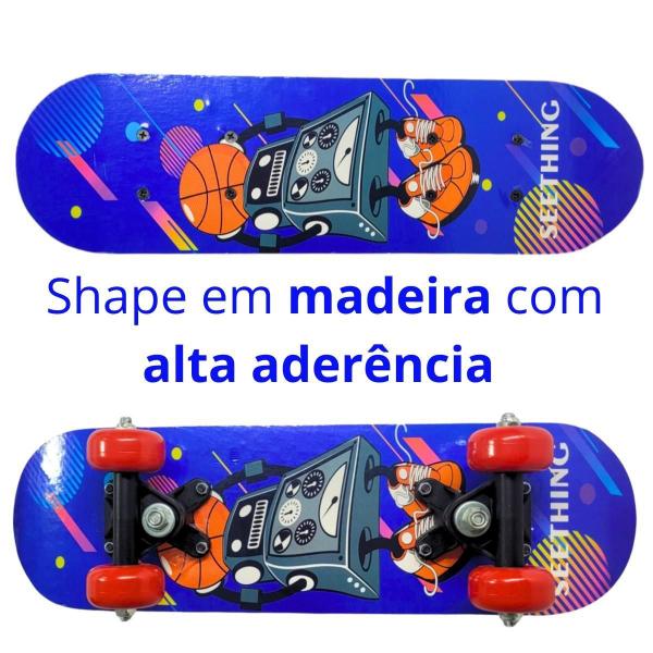 Imagem de Mini Skate Infantil Estampado Radical Até 30 Kg