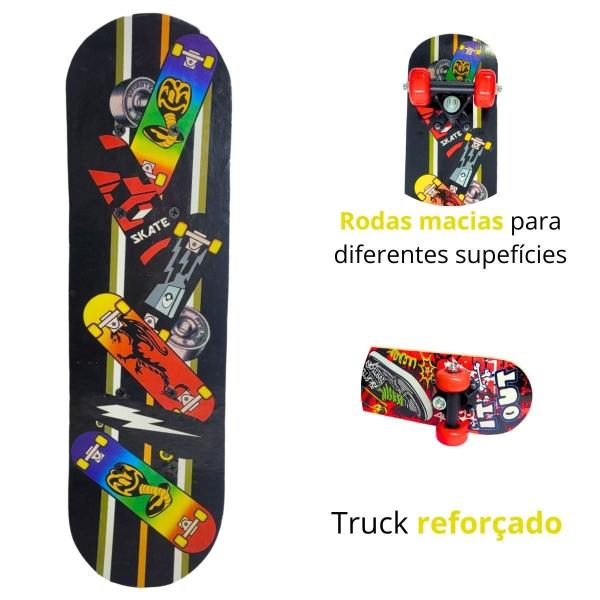 Imagem de Mini Skate Infantil Estampado Radical Até 30 Kg