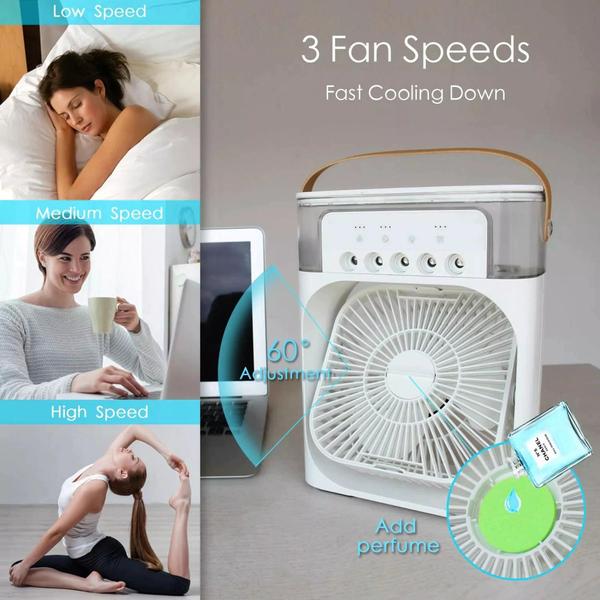 Mini Smart Ar Condicionado Ventilador Refrigeração água Umidificador Climatizador Usb - Prime Imagem de Mini Smart Ar Condicionado Ventilador Refrigeração água Umidificador Climatizador Usb