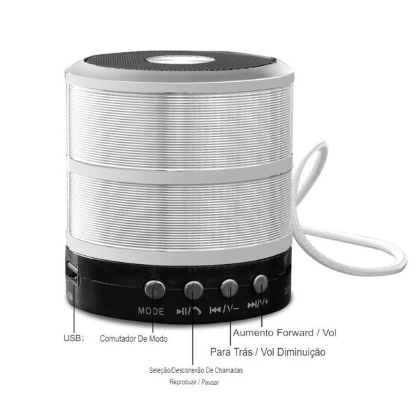 Imagem de Mini Speaker Portatil Caixa Som Alto Falante Alto Bluetooth