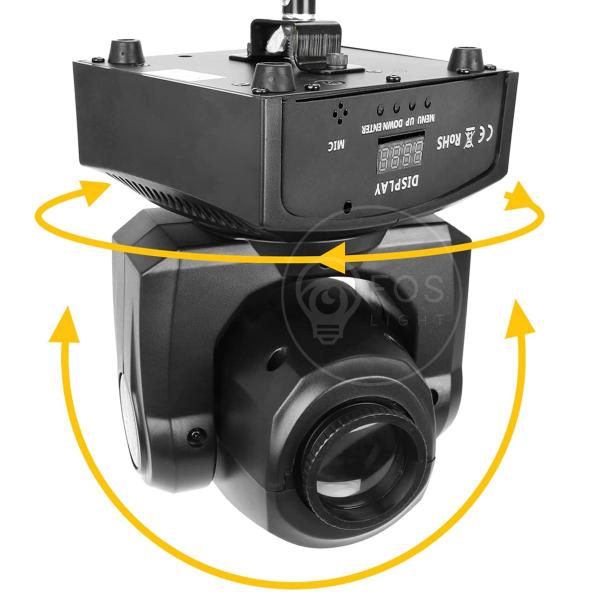 Mini Spot Led Moving Head 30w 8 Cores 8 Desenhos Strobo Dj