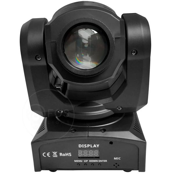 Mini Spot Led Moving Head 30w 8 Cores 8 Desenhos Strobo Dj