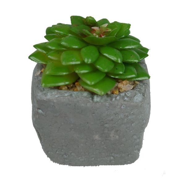 Imagem de Mini Suculenta Artificial Com Vaso - Decoração