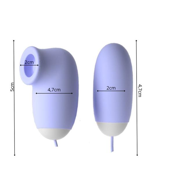 Imagem de Mini Sugador e Bullet Lilo 12 Modos de Pulsação 2,5cm x 5cm Silicone Recarregável Sugador de Clitoris Pequeno e Portátil