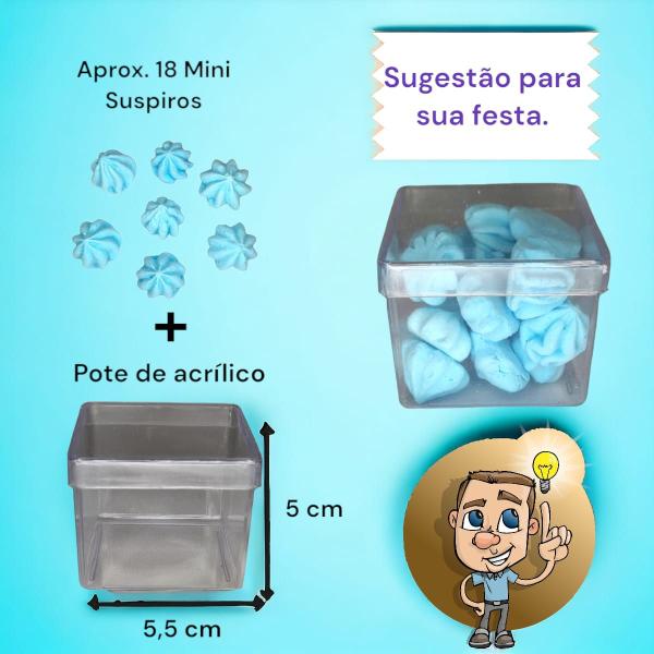 Imagem de Mini Suspiros Caseiro aprox. 600 unid Azul