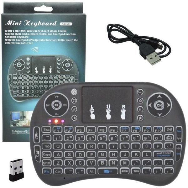 Imagem de Mini Teclado Bluetooth Recarregável Sem Fio TV, PC