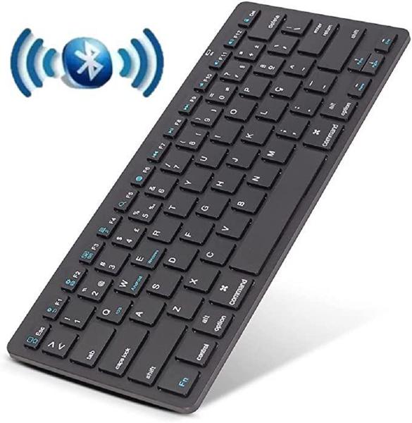 Imagem de Mini Teclado Bluetooth Sem Fio Universal para Tablet e Smartphone Celular Notebook PC - KAPBOM