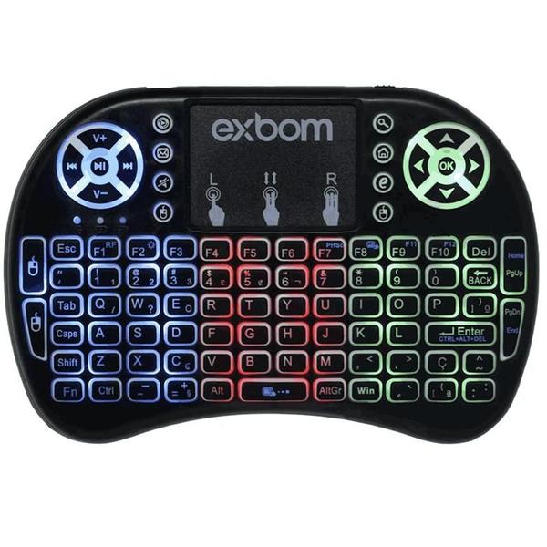 Imagem de Mini teclado exbom bk-bti8led c/touchpad wireless 2.4ghz - ( exb- 12 )