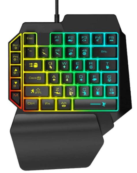 Imagem de Mini Teclado Gamer RGB Para Jogos Conexão Usb