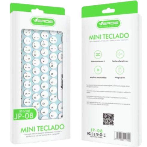 Imagem de Mini Teclado JP-08 Branco Marca Verde