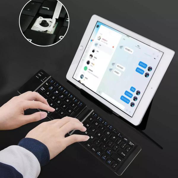 Imagem de Mini Teclado Keyboard Dobrável Portátil Sem Fio Bluetooth