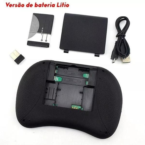 Imagem de Mini Teclado Keyboard Wireless Sem Fio Bateria Recarregavel