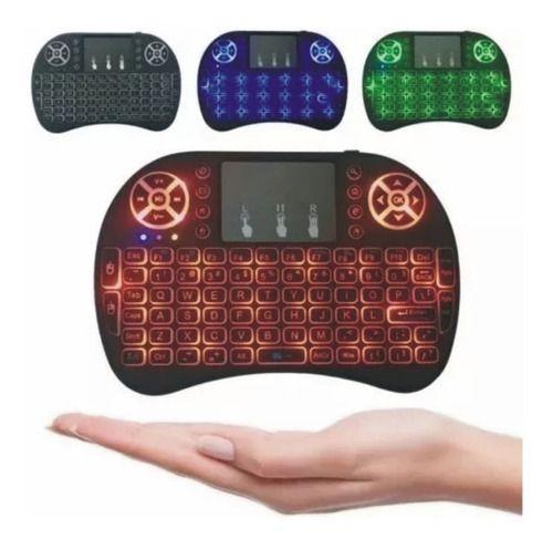 Imagem de Mini Teclado Led Controle Sem Fio Para Smart Tv Box Iluminad